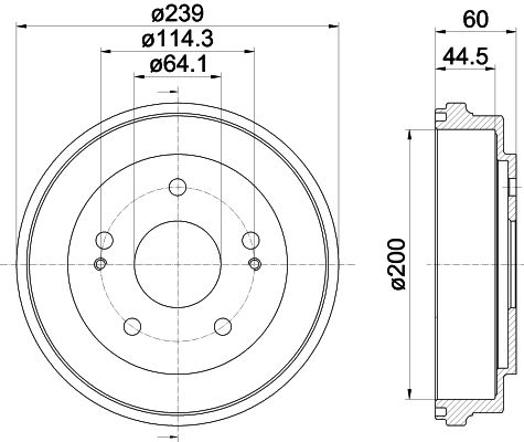 HELLA PAGID stabdžių būgnas 8DT 355 300-941